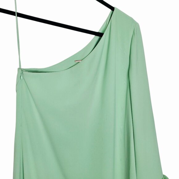 Alexis‎ Jamie Persian Green Maxi Dress One Shoulder Laser Cut Gown S - Picture 6 of 16